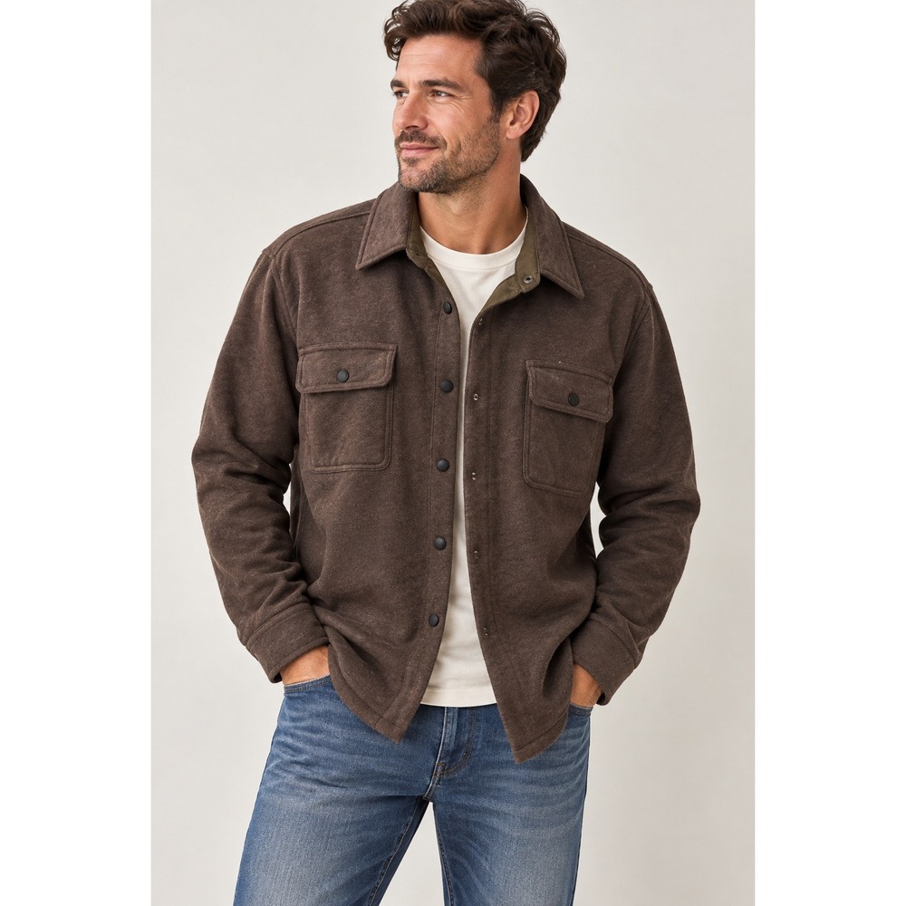Cloudveil Mountainworks Men's Jacket XL Brown Logo Embossed Snaps